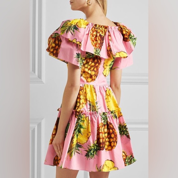 DOLCE & GABBANA PINEAPPLE PRINTED DRESS SIZE IT42. - Picture 5 of 8